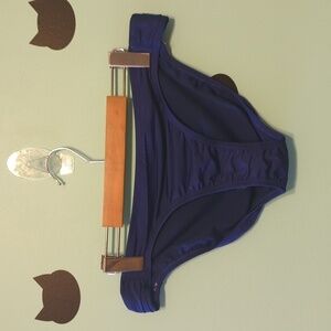 Jessica Simpson Bikini Bottom Ruched Indigo Blue XL New